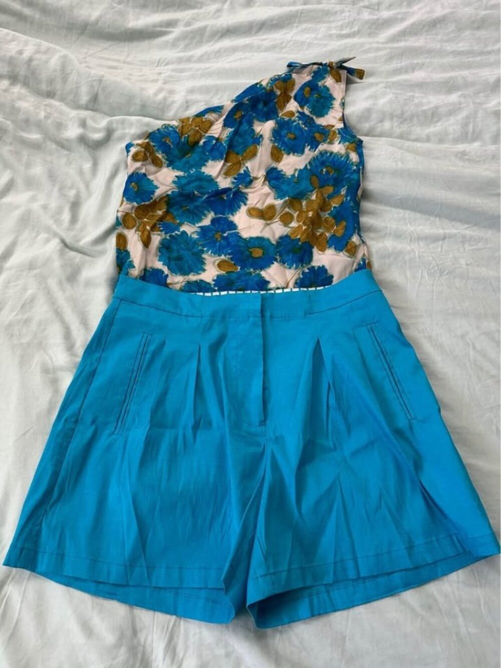 Closet clearout out! Flora Bea NY‎ blue shirt set new size small